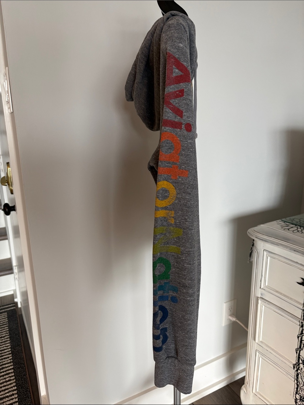 Aviator Nation Full Zip Hoodie ~ Small ~ Heathered Grey - Picture 6 of 16